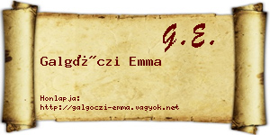 Galgóczi Emma névjegykártya