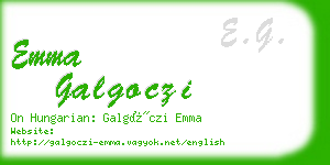 emma galgoczi business card